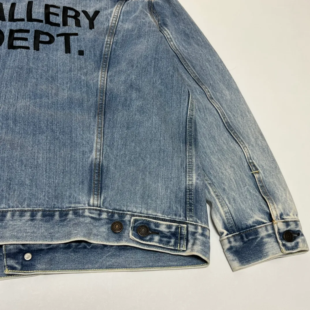 Gallery Dept. 22fw Vintage Andy Denim Jacket New embroidered logo washed distressed denim jacket blue S-XL